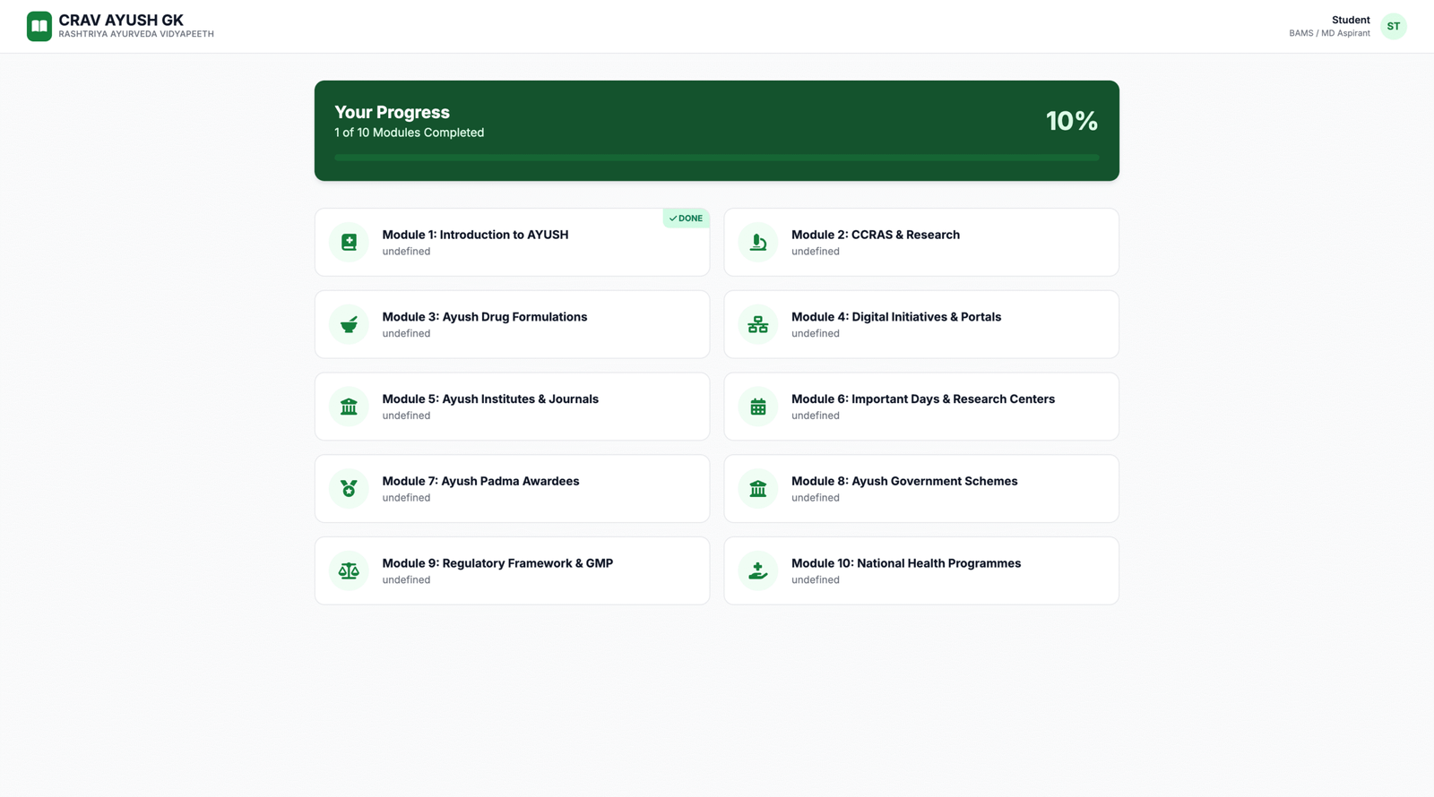 10 Modules to complete Ayush GK | CRAV EXAM (On-Mobiles Application) - Image 2