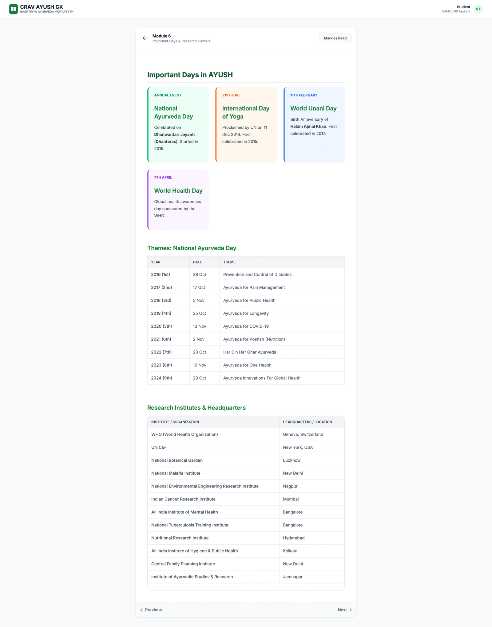 10 Modules to complete Ayush GK | CRAV EXAM (On-Mobiles Application) - Image 3